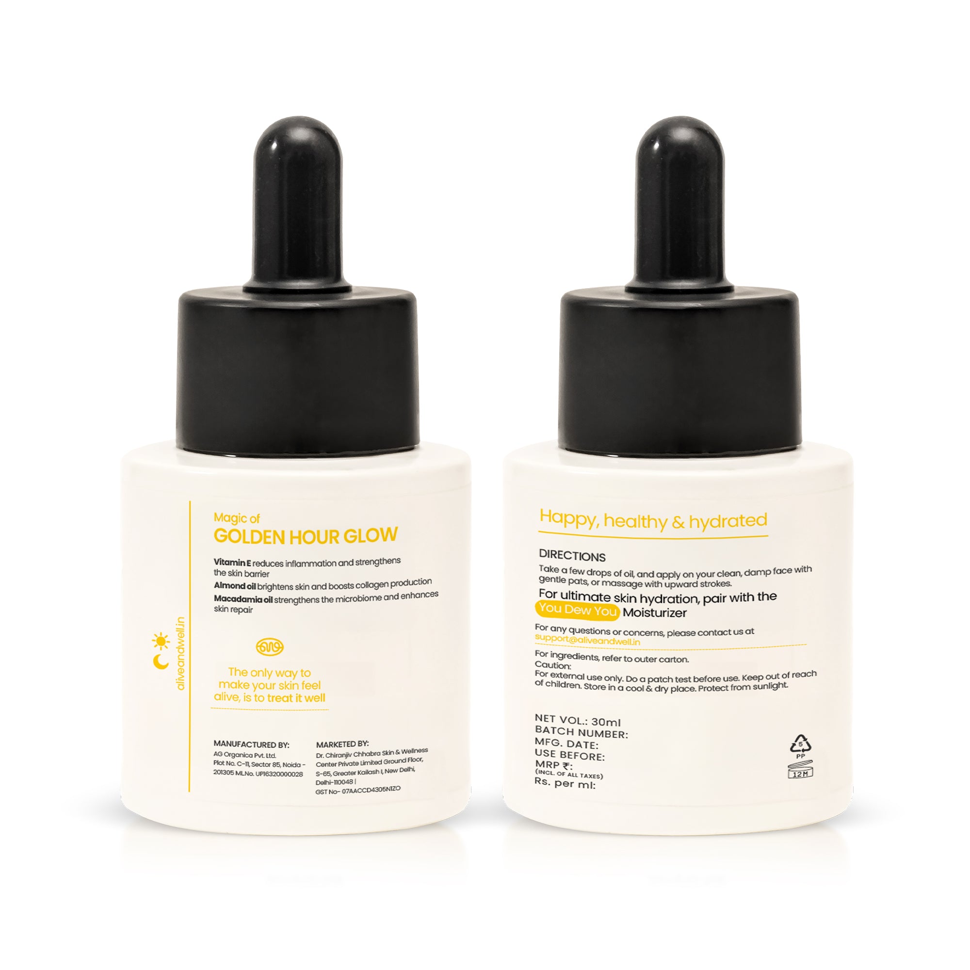 24K Gold Glow Face Oil (30 ml) - Dermatologist Approved Alive & Well