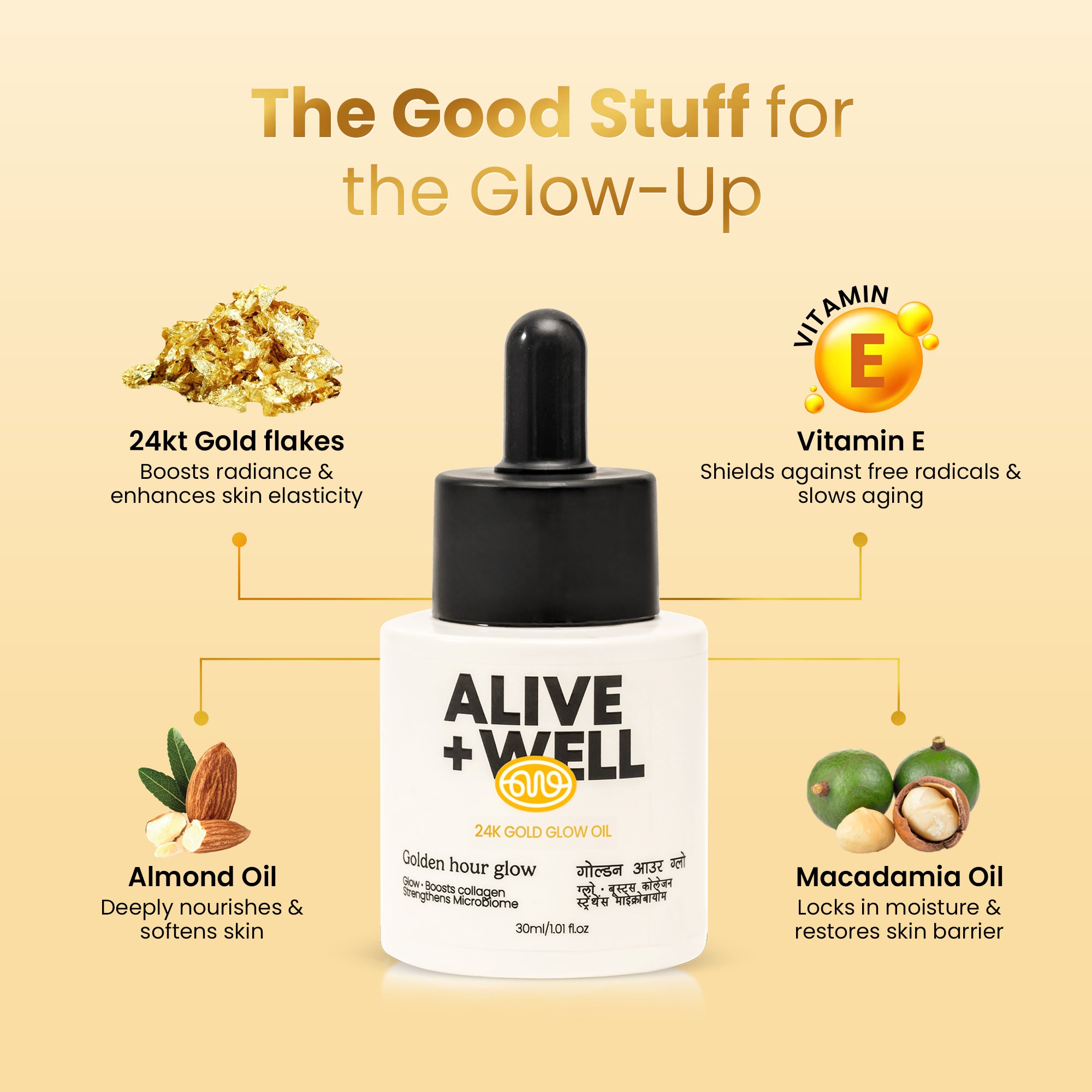 Daily Glow Duo, 24k Golden Hour Glow Oil