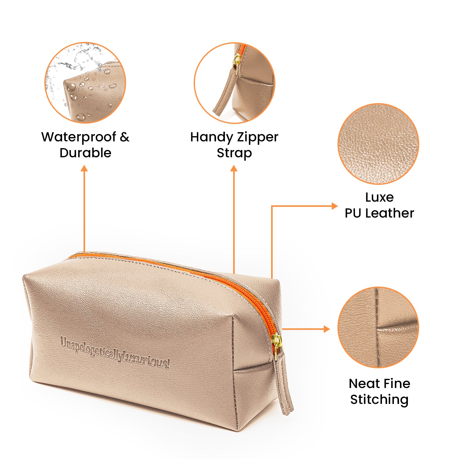 Alive + Well Luxury Skincare Travel Pouch - Beige Alive & Well