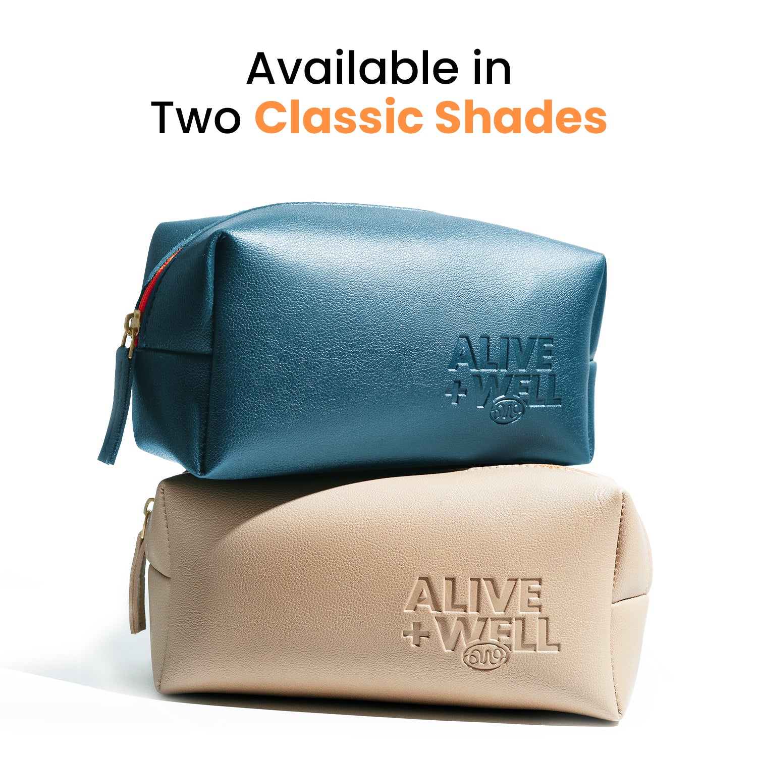 Alive + Well Luxury Skincare Travel Pouch - Beige Alive & Well