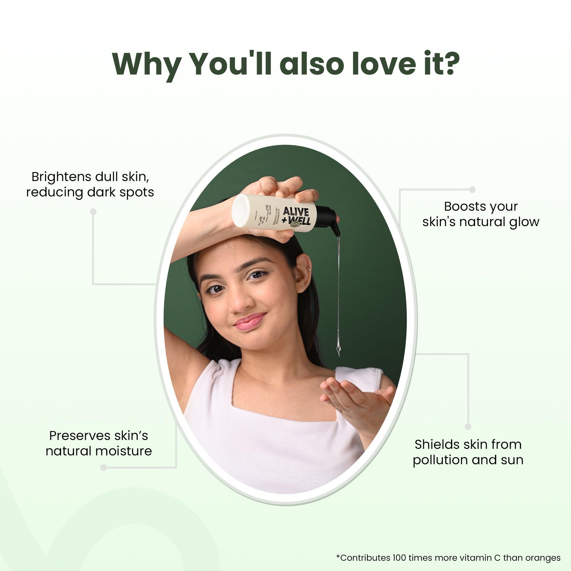 Glow Up Illuminating Face Cleanser (100 ml) Alive & Well