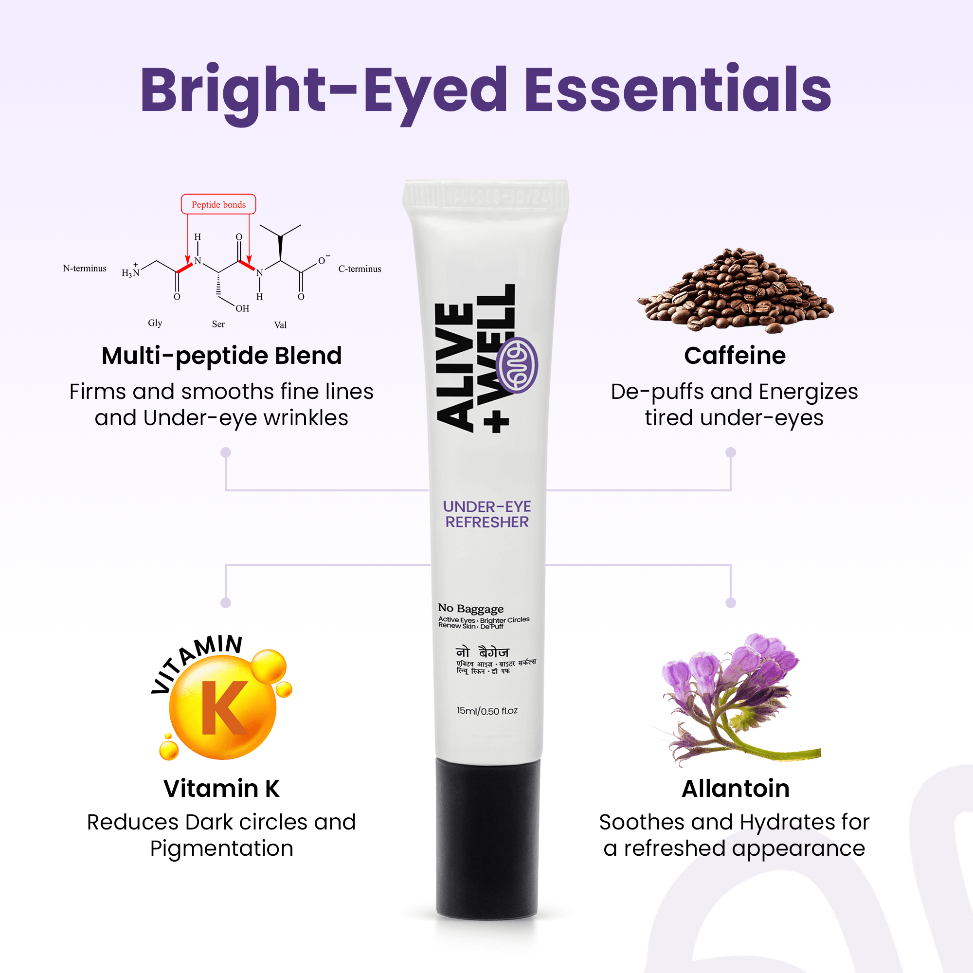 No Baggage Under Eye Cream Gel (15 ml) Alive & Well