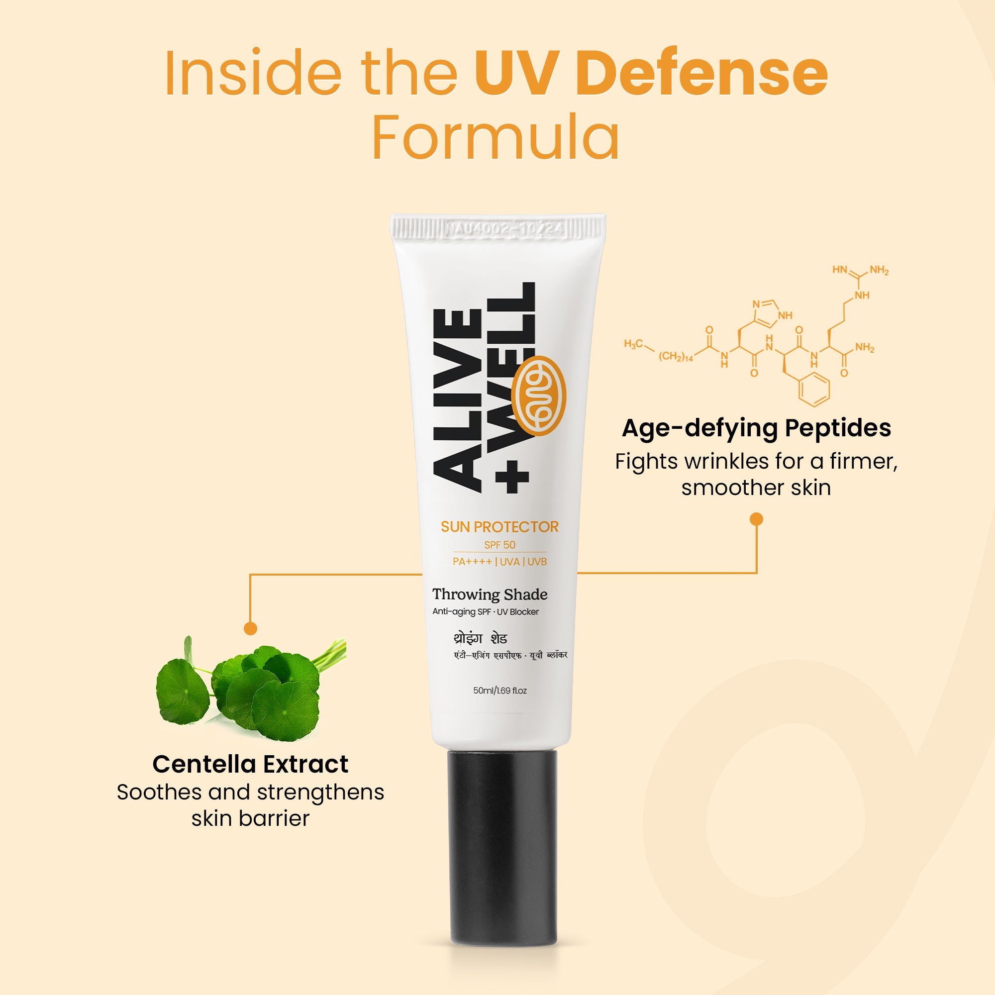 SPF 50 PA++++ (50ML) Throwing Shade Sunscreen  (Celebrity Special) Alive & Well