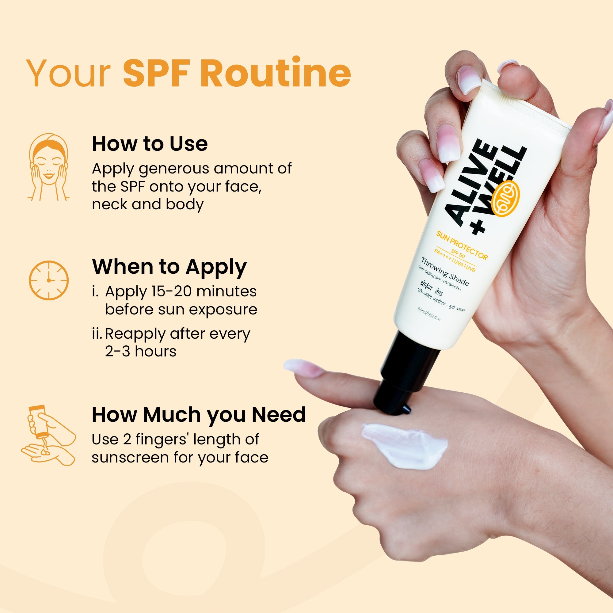 SPF 50 PA++++ (50ML) Throwing Shade Sunscreen  (Celebrity Special) Alive & Well